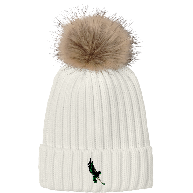 Wilmington Nighthawks Faux Fur Pom Beanie